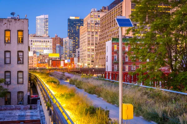 High-line park w Nowym Jorku — Zdjęcie stockowe