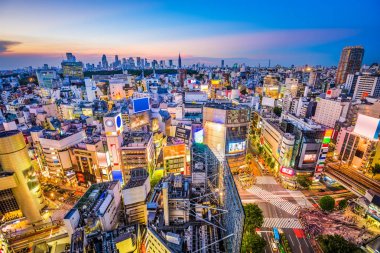 Shibuya, Tokyo, Japonya Cityscape