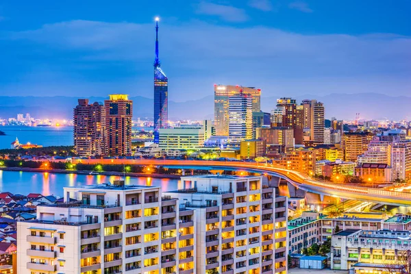 Fukuoka, Japonsko Panorama — Stock fotografie