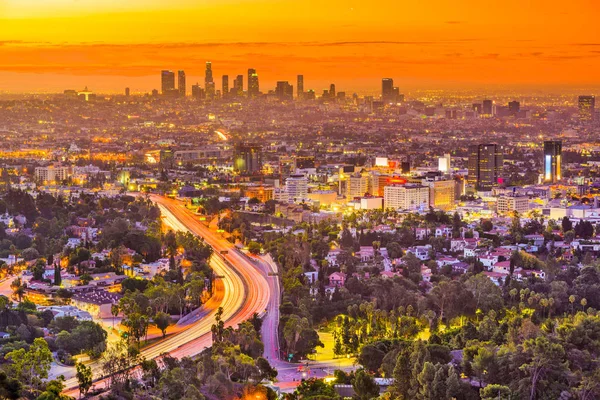 Skyline van Los Angeles, Californië — Stockfoto