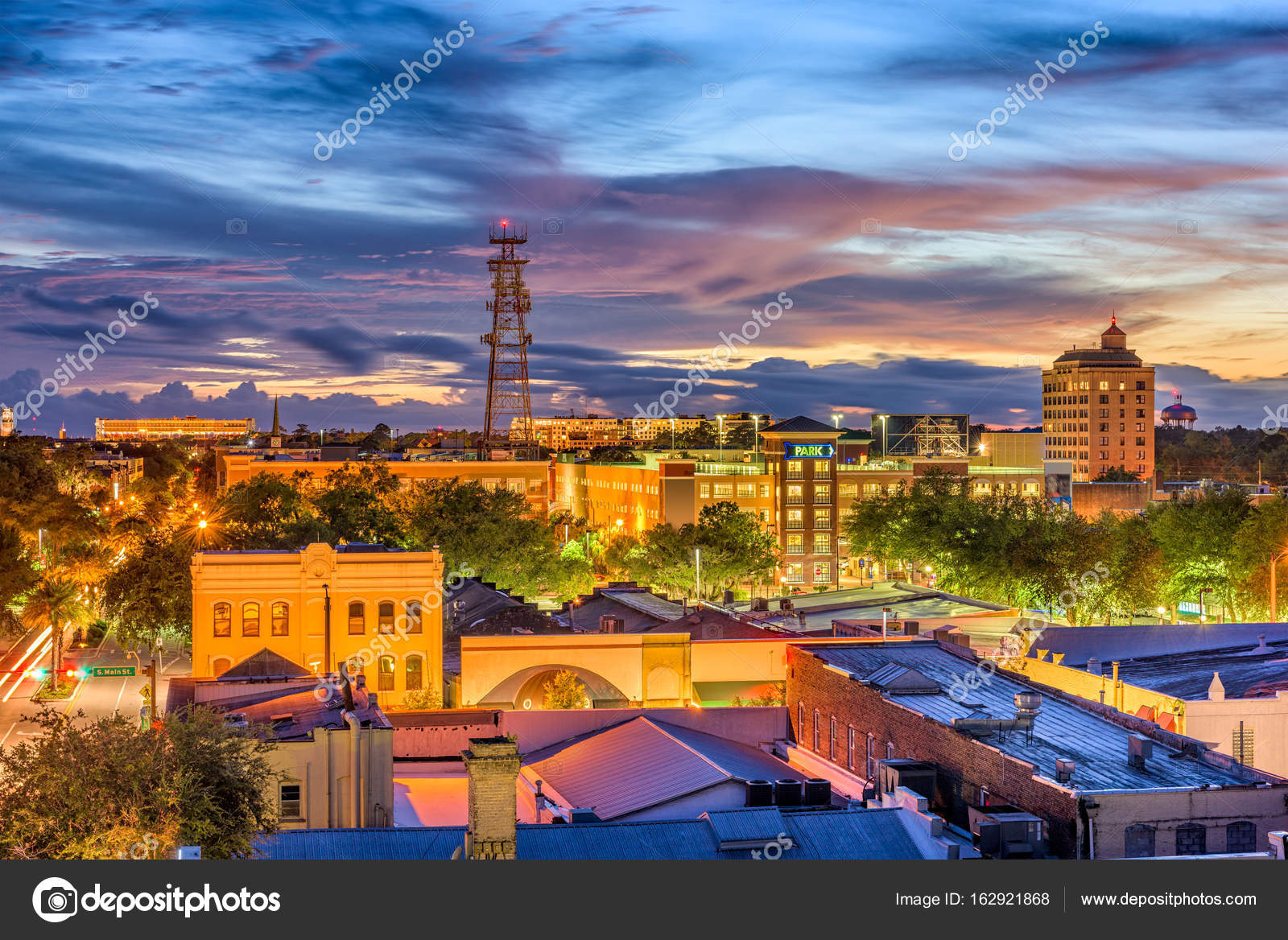 Gainesville fl skyline Gainesville, Florida, USA — Stock Photo