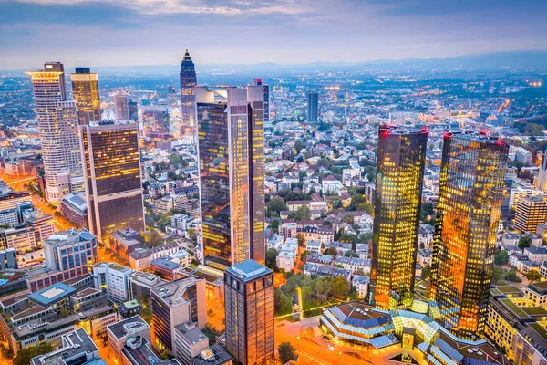 Panoráma města Frankfurt nad Mohanem, Německo — Stock fotografie