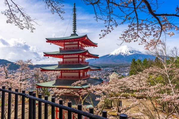 Fuji і пагоди — стокове фото