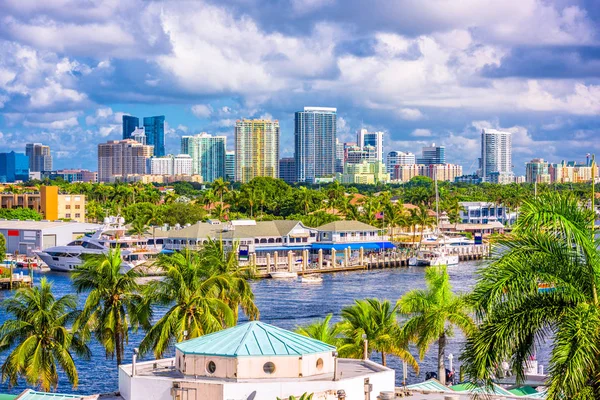 Fort Lauderdale Florida Zskyline — Foto Stock