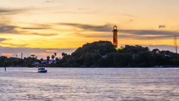 Jupiter Florida Abd Jüpiter Giriş Işık — Stok video