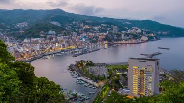 Atami, Shizuoka, Japonya manzarası zaman atlamalı.