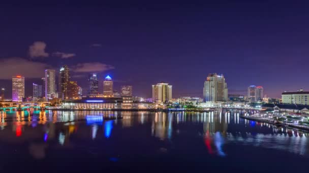 Tampa Floride États Unis Skyline Centre Ville Sur Baie — Video