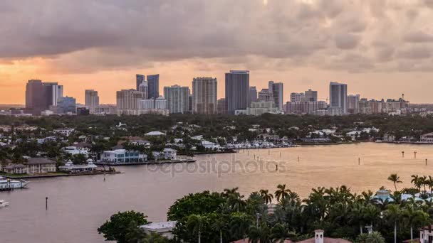 Skyline Van Fort Lauderdale Florida Verenigde Staten — Stockvideo