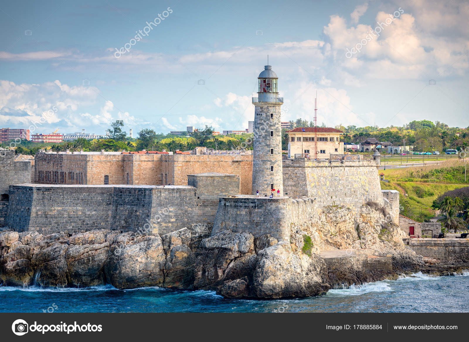 Morro Castle from Cabanas (Sunset), Havana, Cuba, El