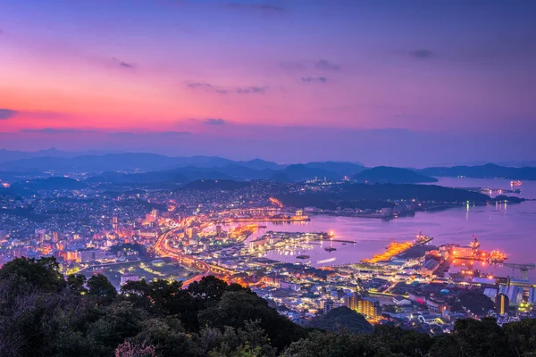 Nagasaki Japonii Skyline — Zdjęcie stockowe