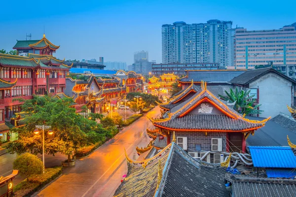 Chengdu, Kína városkép — Stock Fotó