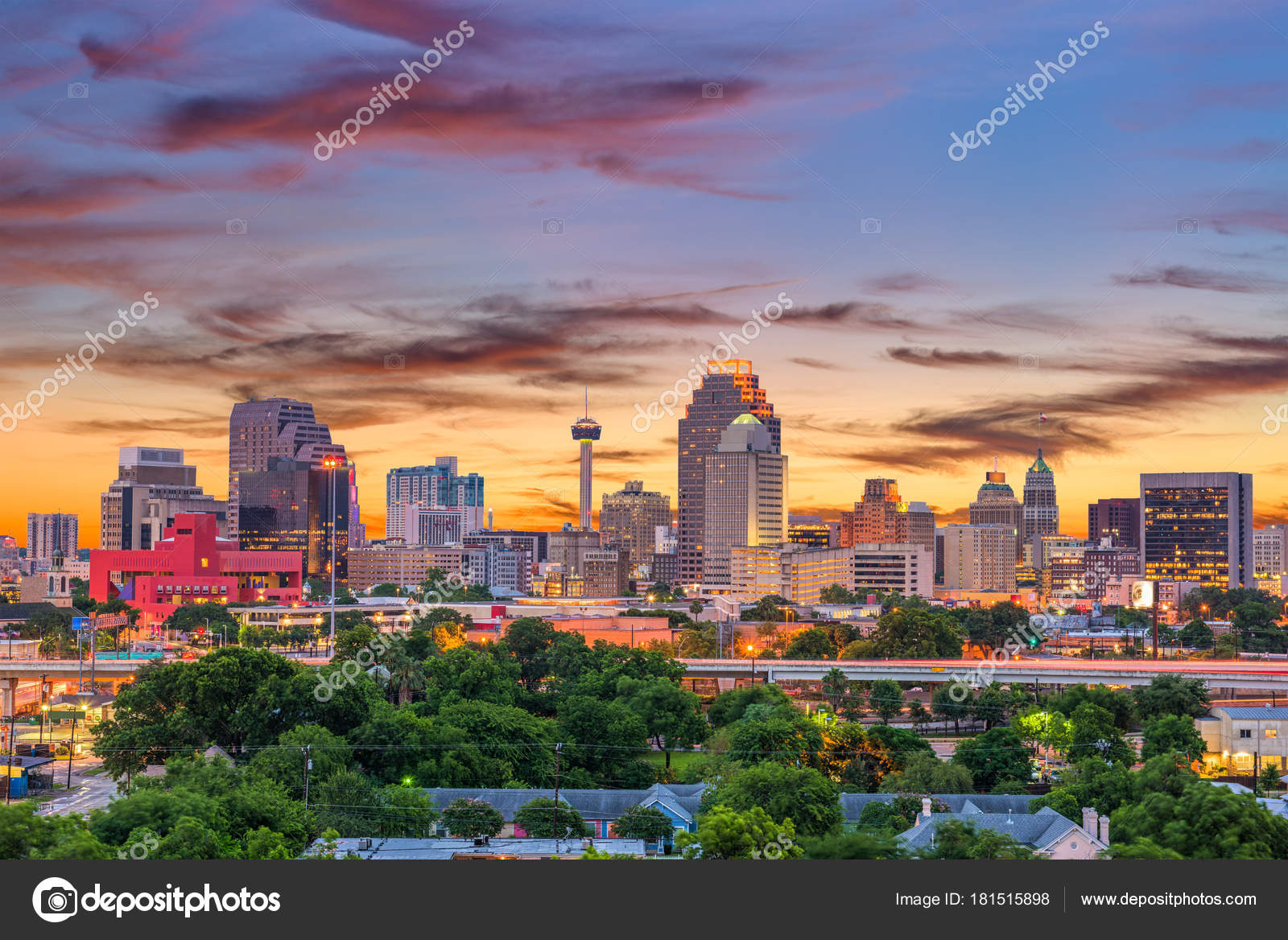 San Antonio Texas Usa Downtown Skyline Stock Photo by ©sepavone 181515898