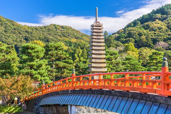 Uji Kioto Japonia Rzekę Uji Trzynaście Piętrowy Pagoda — Zdjęcie stockowe
