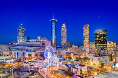 Atlanta, Georgia, ABD şehir şehir manzarası.