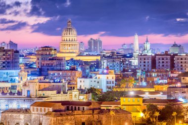 Havana, Küba'da şehir manzarası.