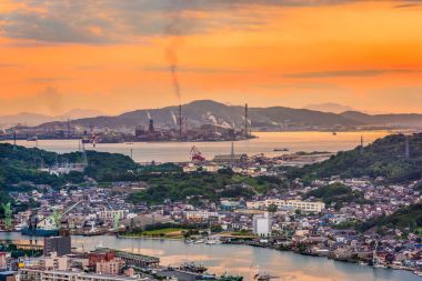 Shimonoseki, Japonya manzarası