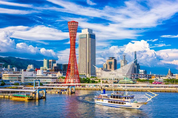 Kobe, Skyline des japanischen Hafens — Stockfoto