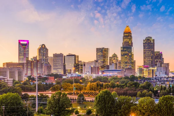 Skyline van Charlotte, North Carolina, Verenigde Staten — Stockfoto