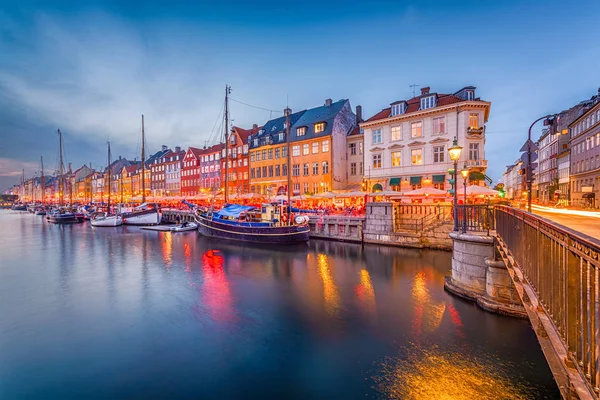 Copenhague, Dinamarca Canal Skyline — Foto de Stock