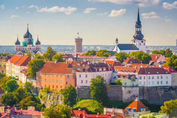 Panoramę zabytkowego Tallinn, Estonia — Zdjęcie stockowe