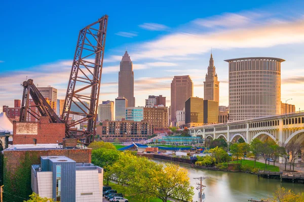 Panorama, Cleveland, Ohio, Usa — Stock fotografie