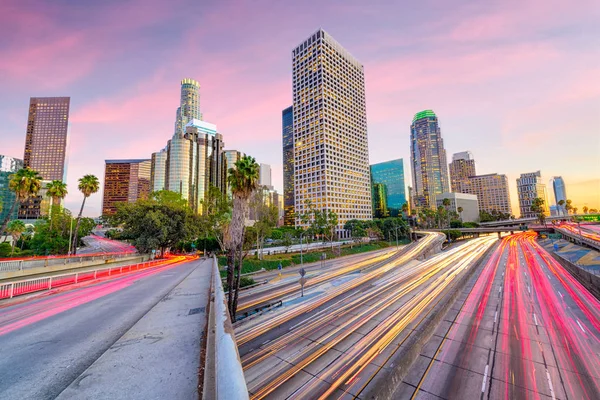 Los Angeles, Califórnia, EUA skyline — Fotografia de Stock