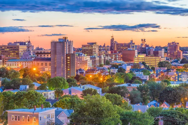 Skyline Portland, Maine, Stany Zjednoczone Ameryki — Zdjęcie stockowe