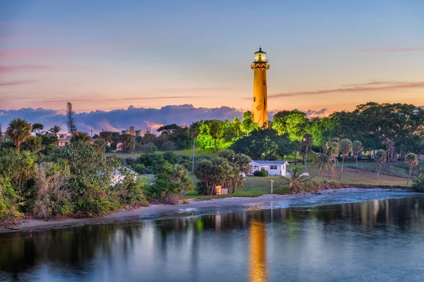 Jupiter belépő Light House — Stock Fotó