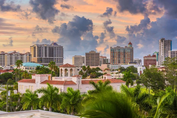 Skyline Sarasota, Florida, Stany Zjednoczone Ameryki — Zdjęcie stockowe