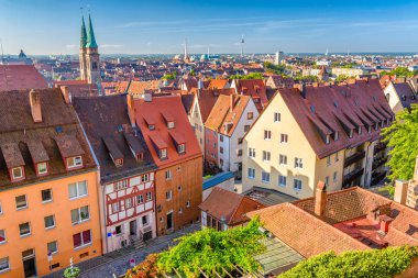 Nuremberg, Almanya eski şehir Skylin
