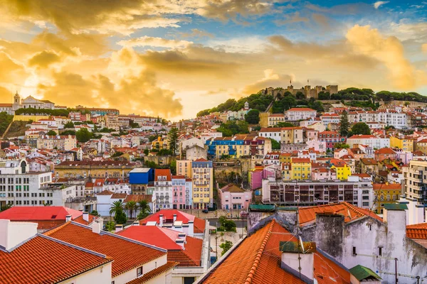 Lissabon, Portugal stadssilhuetten — Stockfoto