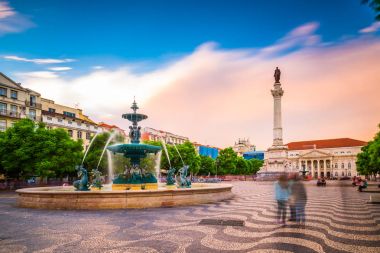 Rossio Meydanı, lisbon, Portekiz