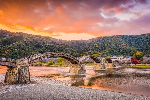 Iwakuni, Japán Kintaikyo híd — Stock Fotó