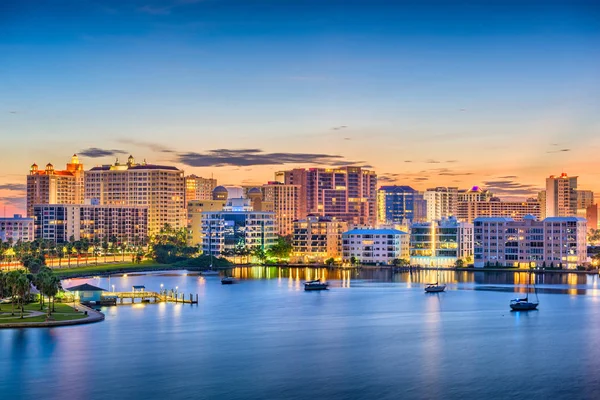Skyline Sarasota, Florida, Stany Zjednoczone Ameryki — Zdjęcie stockowe