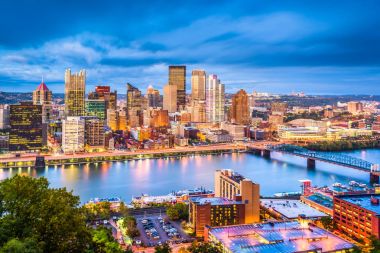 Pittsburgh, Pennsylvania, ABD Skyline