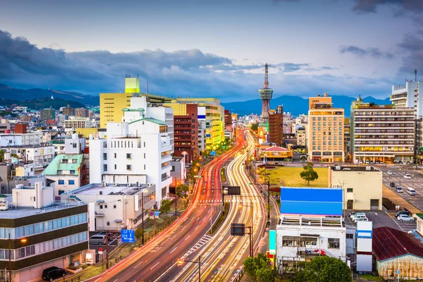 Beppu, Oita, Japonia Skyline — Fotografie, imagine de stoc