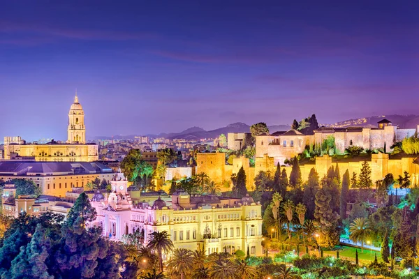 Malaga, Spagna Skyline — Foto Stock