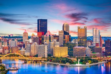 Pittsburgh, Pennsylvania, ABD nehir ve manzarası