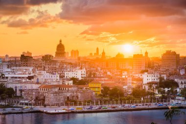 Havana, Küba'da şehir manzarası.