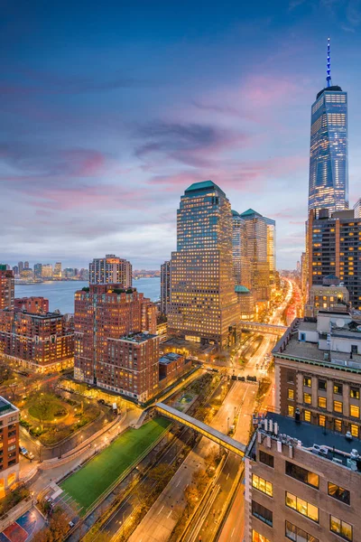 New York financieel district van de stad — Stockfoto