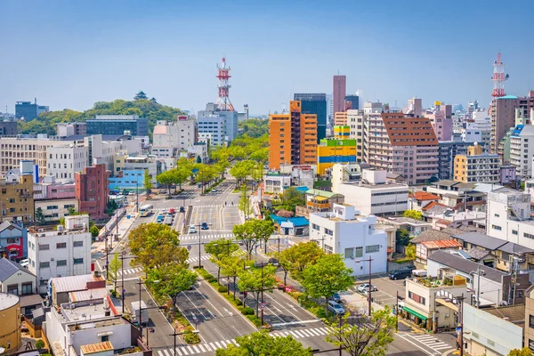 Στον ορίζοντα της πόλης Βακαγιάμα, Ιαπωνία — Φωτογραφία Αρχείου