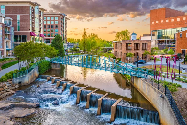 Greenville, Güney Carolina, ABD Cityscape — Stok fotoğraf