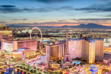 Las Vegas, Nevada, Abd silüeti şerit üzerinde 