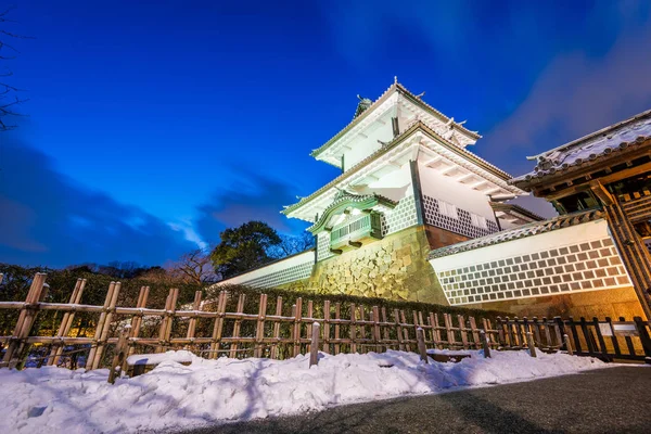 Kanazawa, Japonia na zamek Kanazawa — Zdjęcie stockowe