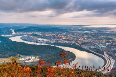 Chattanooga, Tennessee, Gözcü Dağından Usa manzarası 