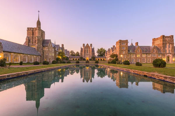 Berry College Campus Storico Crepuscolo Nella Contea Floyd Georgia Stati — Foto Stock