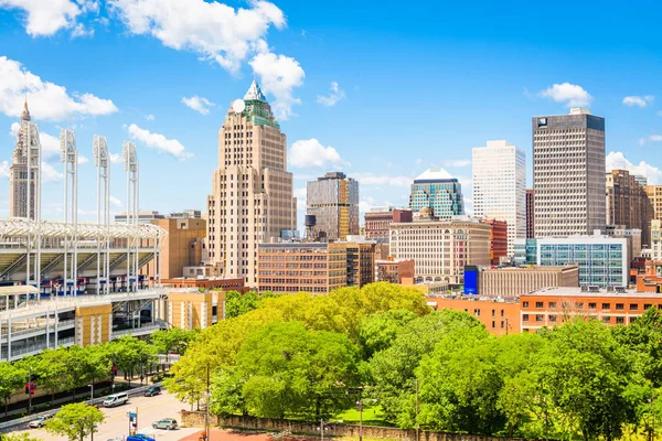 Panorama centra města Cleveland, Ohio, Usa — Stock fotografie