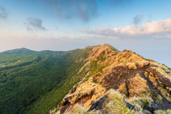 Hachijojima, Tokyo, Japan volcano caldera.