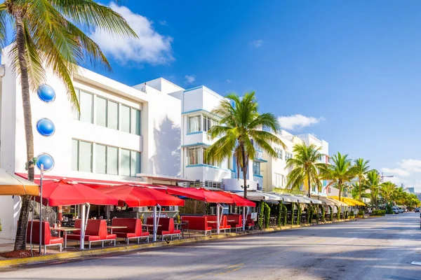 Miami Beach, Florida, Stati Uniti d'America paesaggio urbano su Ocean Drive — Foto Stock