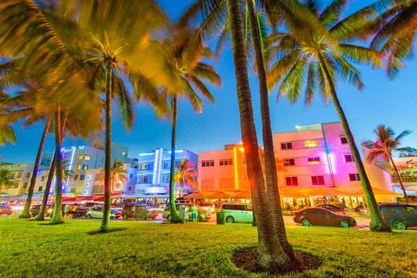 Miami Beach, Florida, Usa cityscape on Ocean Drive — 스톡 사진